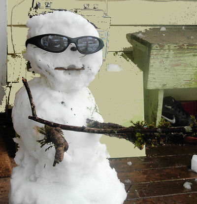 New Guy Snowman in April